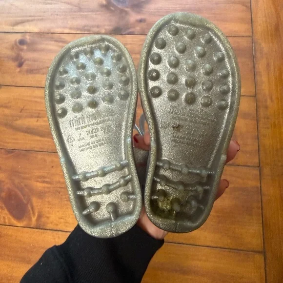 Mini Melissa Jelly Sandals – Size 7 Toddler – Silver Sparkle – Good Condition - Picture 3 of 3